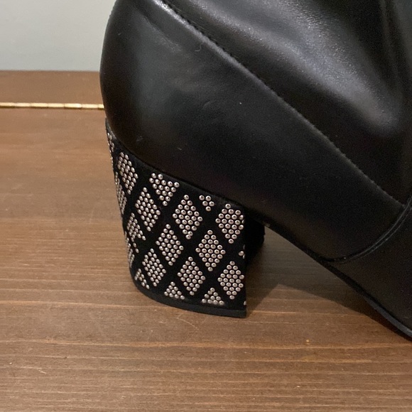 Black booties with bling heels sz. 8.5 - Picture 6 of 6